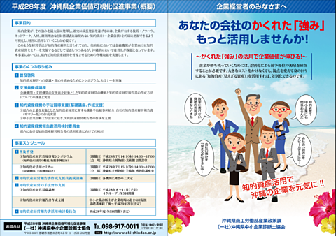 沖縄県企業価値可視化促進事業パンフレット